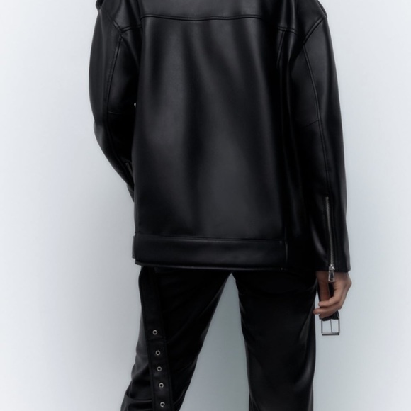 Brand New Zara Oversize Faux Leather Jacket, size M - Picture 7 of 8